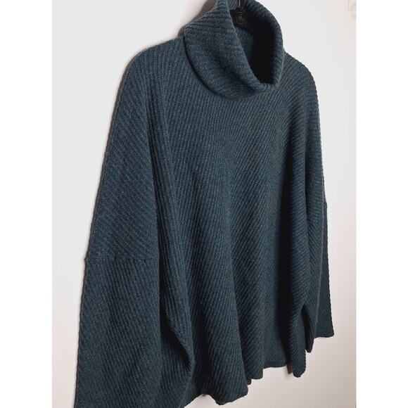 Eskandar Ribbed Cashmere Sweater Funnel Neck Turtleneck Oversized Scotland Green - Picture 10 of 13